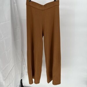 House Of Harlow 1960 Womens Knit Wide Leg Pants Size M Pull On Caramel Color